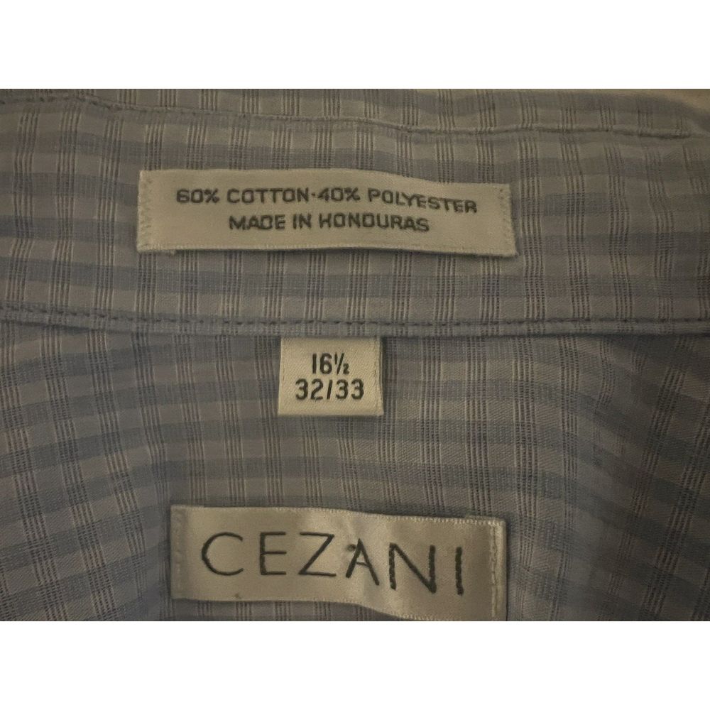 CEZANI Long Sleeve Button Up Dress Shirt L 16.5 32/33 Great Condition